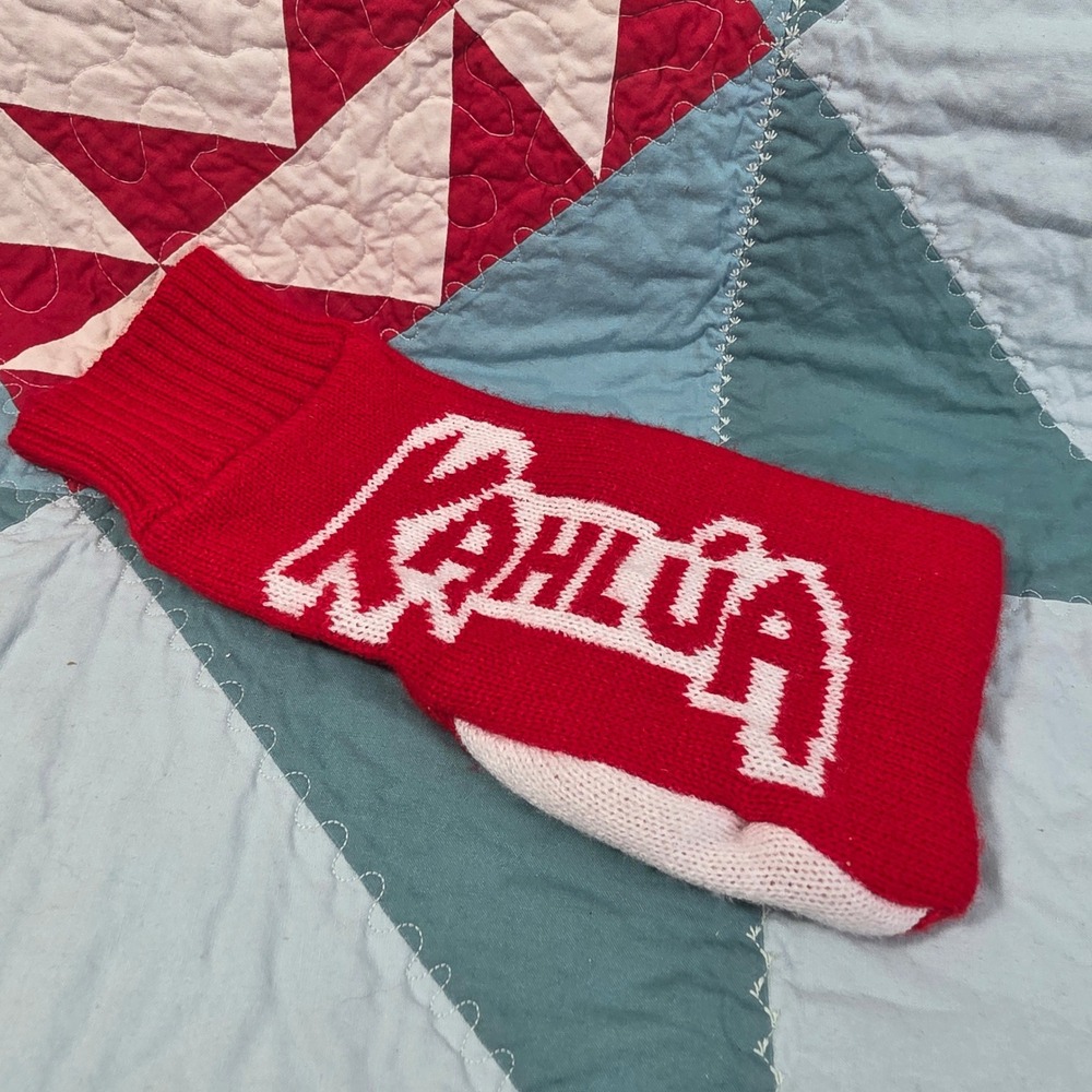 Kahlua Red Knit Drink Holder Mitten Beer Soda Coozy‎ Barware Accessory
